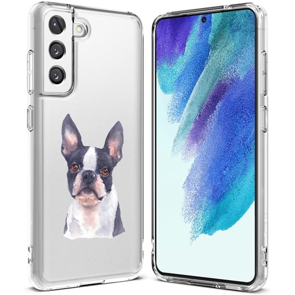 TalkingCase Slim Case Compatible for Samsung Galaxy S21 FE 5G (Fan Edition), Dog Watercolor 17 Print, Lightweight, Flexible, Soft, USA