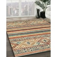 thumbnail image 2 of Ahgly Company Indoor Rectangle Abstract Gold Brown Abstract Area Rugs, 7' x 9', 2 of 6