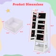 thumbnail image 3 of Gymax Kids Jewelry Cabinet w/ Full-Length Mirror Foldable Drawer Anti-toppling System, 3 of 9