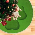 thumbnail image 5 of FMSHPON Lucky Clover Xmas Christmas Tree Skirt Stand Mat for Holiday Party Decoration Indoor Outdoor 36 inches, 5 of 6