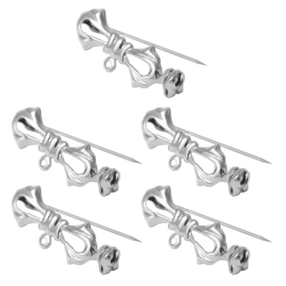 Lerpwige 5Pcs/set Suit Jacket Collar Fixed Pin Bowknot All-matched Brooch Fashion Temperament Corsage Pin Clothing Accessory