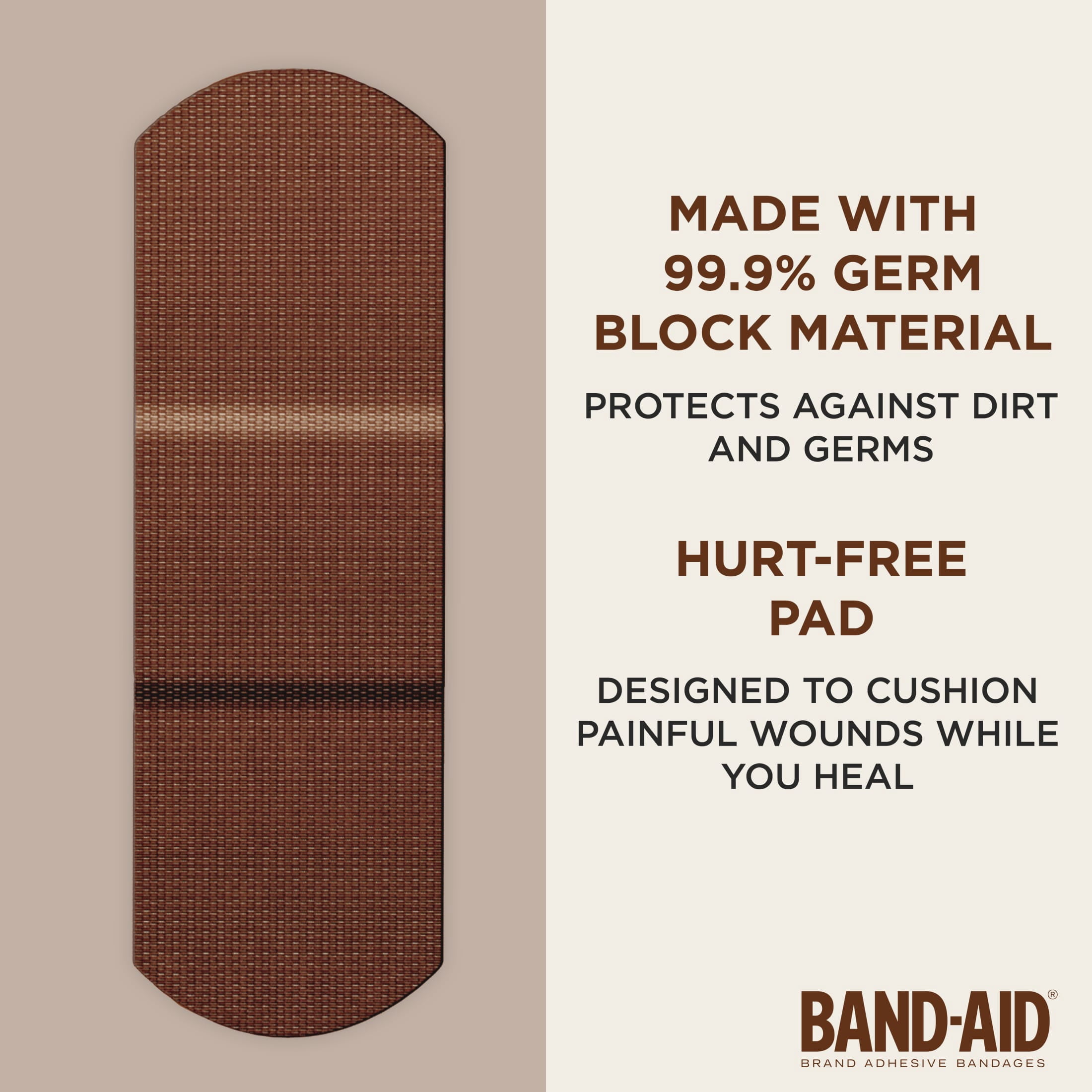 (6 pack) Band-Aid Brand OurTone Adhesive Bandages, BR55, 30 Count