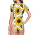 thumbnail image 4 of Easygdp Sunflowers Women's One-Piece Swimsuit Slim Fit Crew Neck Bodysuit Athletic Swimwear with Concealed Buckle - X-Large, 4 of 9