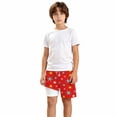 thumbnail image 4 of Y-Sunset Boys Swim Trunks with Compression Liner High Visibility Quick Dry Bathing Suit Vintage Swimming Shorts Kids 5-6 Years&Red#02, 4 of 4