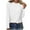 White, variant on Mgmyaa Long Sleeve T-Shirts for Women Solid Casual Crew Neck Loose Basic Tee Top