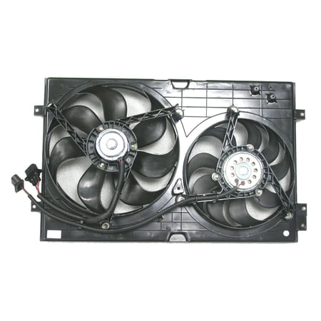 Agility Auto Parts 6035103 Dual Radiator and Condenser Fan Assembly for Volkswagen Models