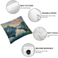 thumbnail image 6 of nygtbtfer  Landscape Throw Pillow Cushion Cover Pack of 2, Reinebringen at Lofoten Islands in Norway Summer Sunrise Rocky Coastline, Zippered Double-Side Digital Print Decor,  Blue Green Coral White, 6 of 7