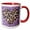 Red/White, variant on 3drose, Lavender and Brown Leopard Print Heart Fashion, 15oz Mug