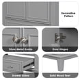thumbnail image 4 of Dasun 30" Bathroom Vanity with Sink Combo, Multi-functional Bathroom Cabinet with Doors and Drawer, Solid Frame and MDF Board, Grey, 4 of 5