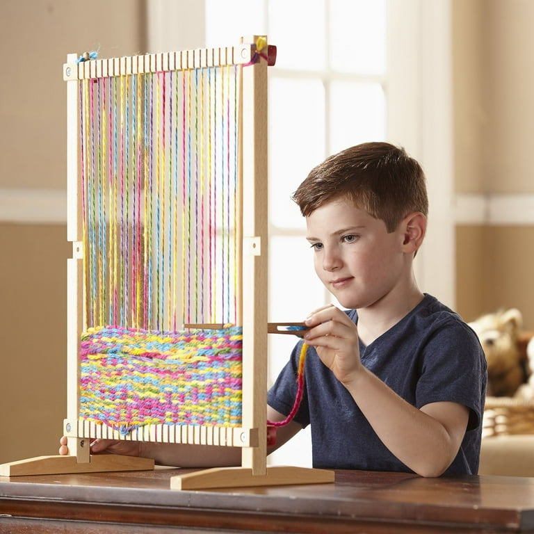 Melissa & Doug Wooden Multi-Craft Weaving Loom: Extra-Large Frame (22.75 x  16.5 inches)
