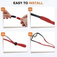 thumbnail image 4 of Glasses Strap, 6Pcs Adjustable Sports Eyeglass Strap Sunglasses Holder Elastic Sunglasses Eyewear Retainer for Men Women, Black/Khaki/Dark Red, 4 of 7