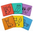 thumbnail image 1 of Inkdotpot Ensemble de 6 sous-Verres Décoratifs, Base à Lèvres 4 Pouces Carrés Imprimés, 1 of 8