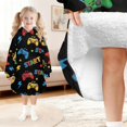 thumbnail image 6 of Game Controller Black Pattern Lamb Fleece Blanket Hoodies for Teens ,Teens Oversize Sherpa Wearable Hooded Blanket Sweatshirt with Super Pockets, 6 of 6