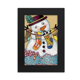 thumbnail image 1 of Festival de calcetin de Navidad muñeco de nieve Marco de Fotos de escritorio imagen Arte Negro Pintura 5x7 pulgadas, 1 of 4