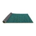 thumbnail image 2 of Ahgly Company Indoor Round Solid Turquoise Blue Modern Area Rugs, 5' Round, 2 of 4
