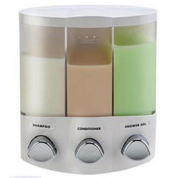 Better Living Products  EURO TRIO Soap and Shower Dispenser White