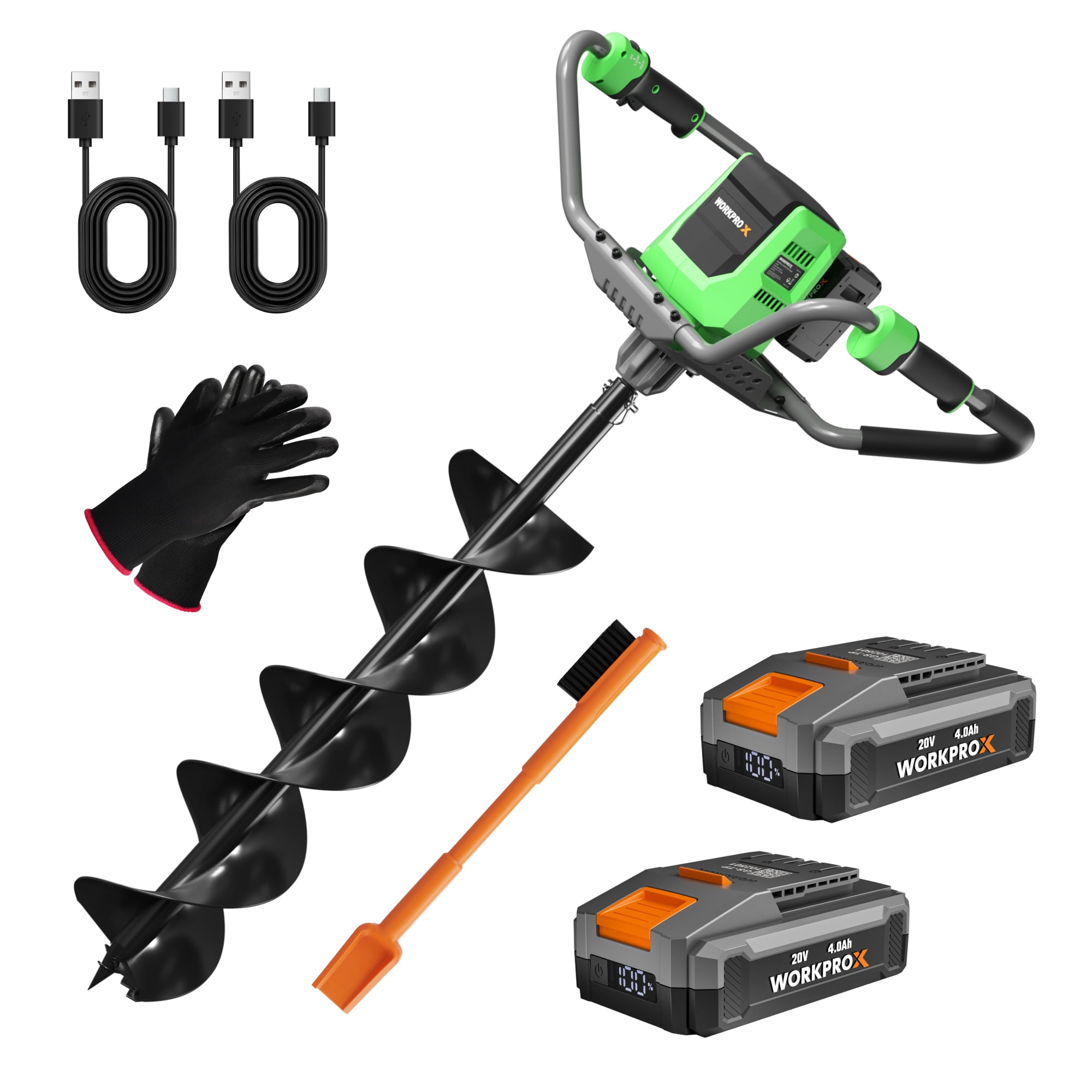 WORKPROX, Earth Auger, 8-inch Post Hole Digger, Brushless Motor