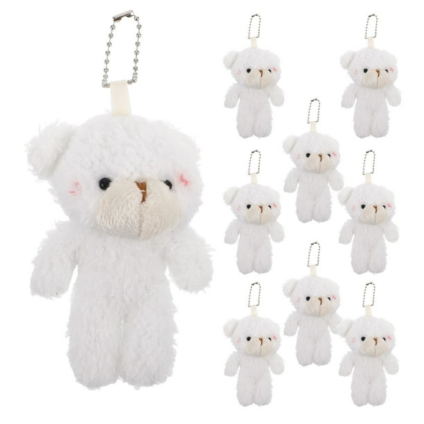 10 mini osos de peluche, pequeños osos de peluche, juguete de oso, llaveros, decoración para bodas, recuerdos de fiesta, baby shower, suministros para fiestas de cumpleaños