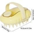 thumbnail image 4 of Scalp Massager Shampoo Brush with Silicone Bristles for Deep Oil Removal and Gentle Exfoliation Wet Dry Use Yellow, 4 of 4