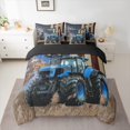 thumbnail image 3 of Manfei Off-Road Vehicle 7-Piece Bedding Comforter Set,American Flag King Bedding Sets,Blue Brown Bed Sheets For Boys Kids,Microfiber Bedroom Decor Reversible, 3 of 9