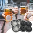 thumbnail image 2 of JOGZMZ Ice Molds Tray Silicone Basketball-Shaped Cake Ice Cream Maker Kitchen Tool Black, 2 of 9