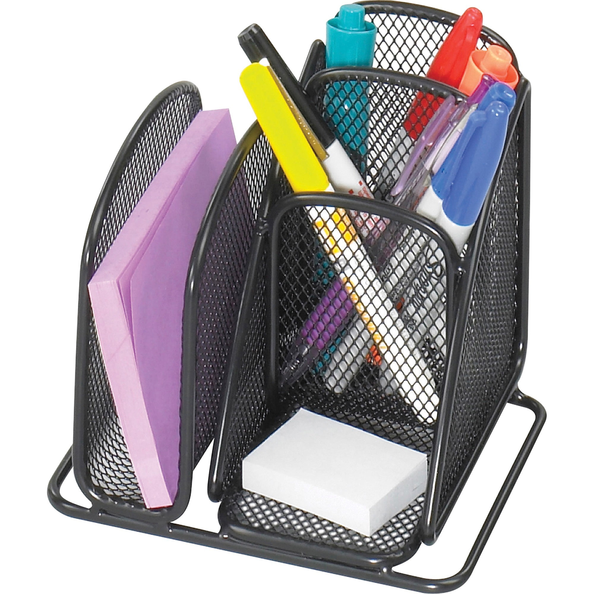 Safco Onyx Mini Desk Organizer, Black, 1 Each (Quantity)
