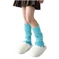 thumbnail image 2 of workcargo Juniors' Acrylic Leg Warmers - Slouchy Ribbed, Light Blue, Free Size (One Size Fits Most), Soft Cozy for Transitional Seasons & Casual Outfits, 2 of 9
