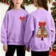 thumbnail image 1 of Cowsor Girls Sweatshirts Kids Cute Graphic Crewneck Pullover Tops Xmas Long Sleeve Holiday Shirts, 1 of 7