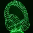 thumbnail image 2 of 3D Night Light Headphone Shape Touch Table Desk Lamps 7 Color Changing Lights (Color: Multicolor), 2 of 4