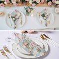 thumbnail image 2 of Green Blue Pink Botanical Cloth Napkins, Spring Floral Vintage Washable and Reusable Dinner Napkins Set of 8, Table Napkin for Kitchen Party Birthday Wedding Hotel Housewarming 20"x20", 2 of 8