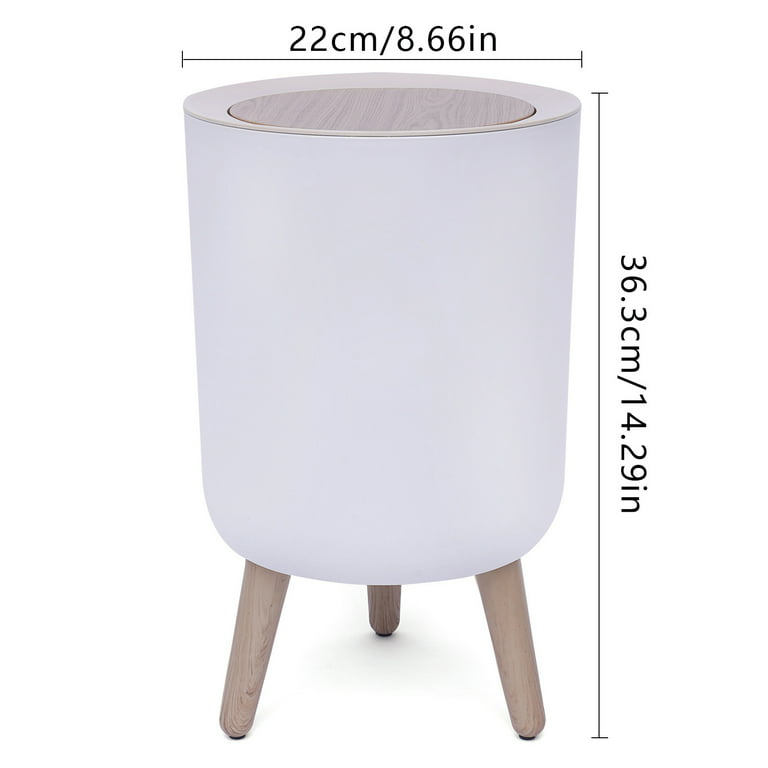 1pc Nordic Simple Trash Can, Household Pressure Ring Rubbish Can For Toilet  Office Bedroom Living Room, Lidless Garbage Can, Home And Office Supplies