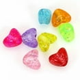 thumbnail image 2 of U8MO 100 Mixed Transparent Glitter Color Heart Pony Beads 11mm Big Hole Kids Craft, 2 of 6