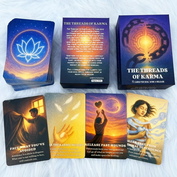Oracle Cards DPEHAKMK Karmic Healing para principiantes con 75 cartas