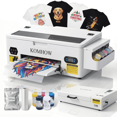 DTF printer - A3 tshirt printing machine, Direct to Film Heat Transfer Printer with White Ink Circulation System, DIY Print for Clothing(Includes Oven)