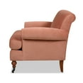 thumbnail image 4 of Jennifer Taylor Home Alana 38" Lawson Large Living Room Accent Arm Chair with Metal Casters, Peach Orange, 4 of 10