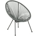 thumbnail image 2 of Flash Furniture Valencia Oval Comfort Series Take Ten Grey Papasan Lounge Chair, 2 of 12