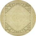 thumbnail image 1 of Ahgly Company Indoor Round Abstract Metallic Gold Oriental Area Rugs, 4' Round, 1 of 6
