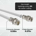 thumbnail image 6 of THE CIMPLE CO - HD SDI Cable - White Coaxial BNC Male to Male 200ft - 75 Ohm 3Gbps , 6 of 11