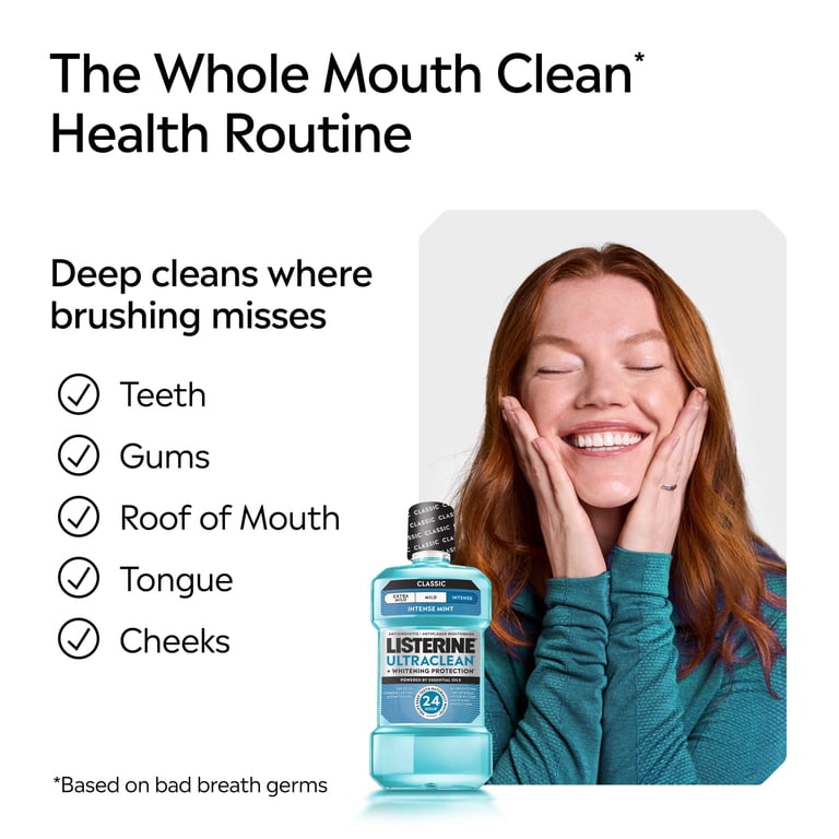 Listerine Ultraclean Intense Antiseptic Mouthwash, 2 x 1L photo 5