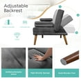 thumbnail image 7 of Walsunny 60' Convertible Loveseat Couch Small Folding Sofa Bed Removable Armrest, Modern Futon Recliner Sleeper with 2 Cup Holder Dark Gray, 7 of 7