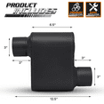 thumbnail image 3 of M-AUTO Black 3 Inch Inlet/Outlet Straight-Through Round Straight Cut Stainless Steel Chambered Exhaust Muffler Tip,Set of 2, 3 of 10