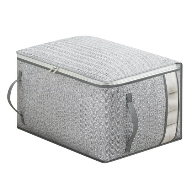 Caja de almacenamiento plegable para ropa, suéteres y pantalones, organizador con ventana, estilo cajón, contenedor de tela para armario, contenedor plegable no tejido para estantes de dormitorio