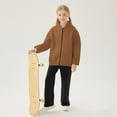 thumbnail image 6 of Bnwani Big Girls Hoodies Long Sleeve Pockets Zip Up Sweatshirt Plain Tops Pullover, 6 of 8