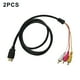 thumbnail image 4 of Portátil compatible con HDMI con cable de adaptador RCA Reproductor de DVD digital a señal analógica Convertidor de velocidad rápida Oficina de 1.5 metros 2 piezas Guardurnaity EL014589-00, 4 of 7