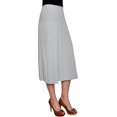 thumbnail image 2 of Michael Kors Women's Cotton Blend Jersey Knit Midi Pleated Skirt (Pearl Heather, X-Small), 2 of 5