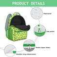 thumbnail image 3 of Cute Baby Dinosaur Pattern Backpack – Artistic Cartoon Dino Print Schoolbag with Planets, Forest, and Star Design, 3 of 6