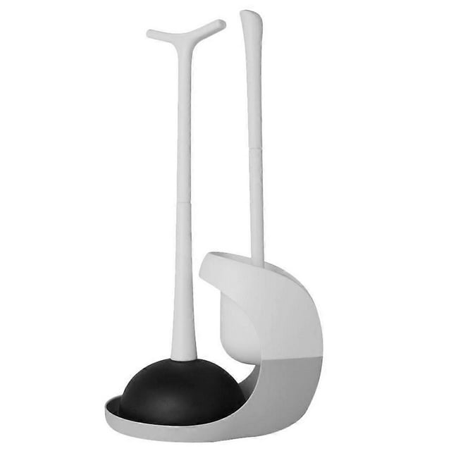 Bathroom Plunger And Brush Set 1 Set Plunger With Holder Bowl Brush For Toilets And Sinks 44X21CM Cleaning
