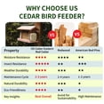 thumbnail image 3 of Comedero para aves Solution4Patio de cedro estadounidense, resistente a las ardillas, 3 of 9