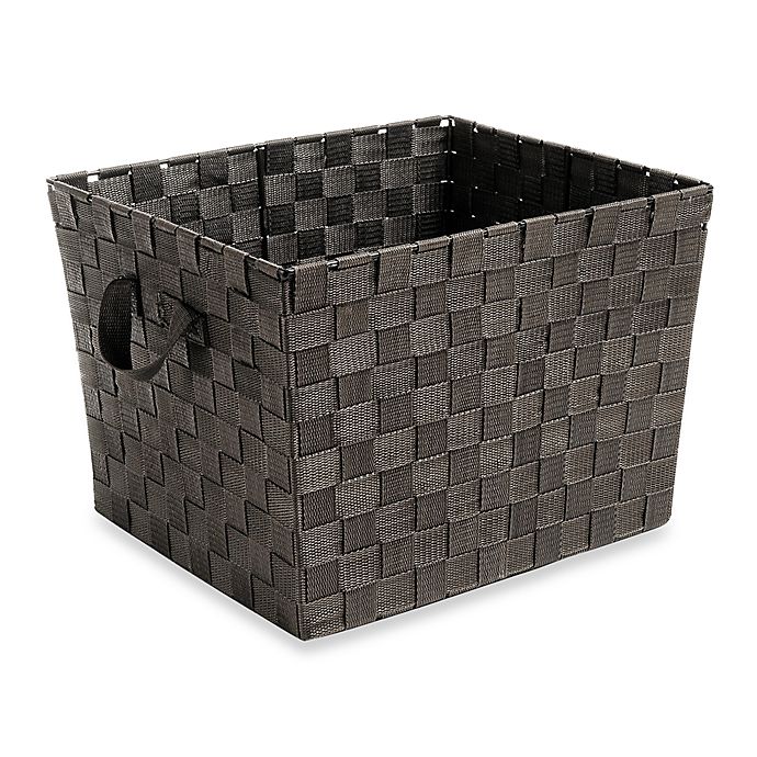 SALT Large Woven Storage Bin in Espresso