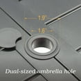 thumbnail image 6 of 58" Metal Outdoor Round Dining Table with Umbrella Hole, 6 of 7